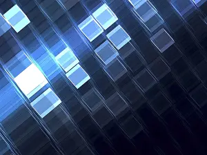 Fractal Technology Background Stampe: Technology background with copy-space