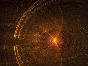 Futuristic Computer Generated Image Stampe: Technology or sci-fi backdrop - abstract computer-generated image
