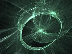 Abstract Computer Generated Art Stampe: Technology or sci-fi background - abstract computer-generated image