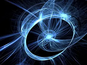 Arte Digitale Stampe: Background tecnologico o di fantascienza - immagine generata da computer astratta.