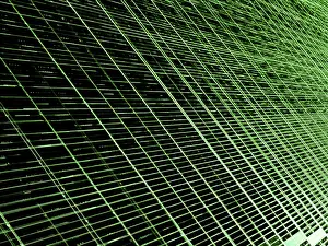 Computer Generated Fractals Stampe: Technology style grid - abstract computer-generated image