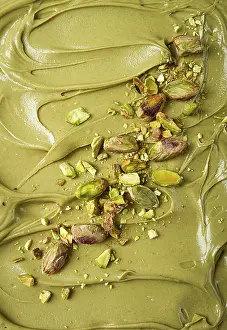 Macro Food Photography Stampe: The texture of pistachio paste