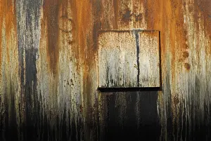 Close Up Metal Surface Stampe: Texture, rusty pipe (closeup)