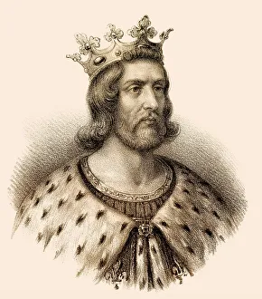 Medieval European Monarchs Stampe: Thierry III, Theoderic, Theodoric