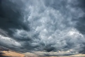 Dark Cloudy Atmosphere Stampe: Thunderclouds, Germany