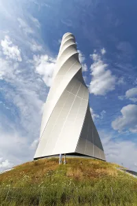 Thyssenkrupp Test Tower Stampe: Thyssenkrupp test tower for elevators with visitor platform