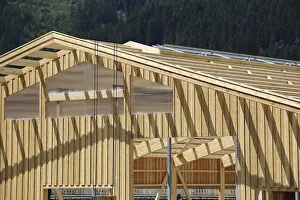 Wooden Structure Architecture Stampe: Timber construction, timber construction