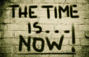 Symbolic Flight Image Stampe: The Time Is Now Concept