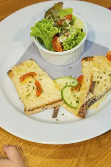 Southern Germany Baked Goods Stampe: Toasted bread with melted cheese