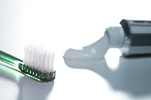 Oral Hygiene Stampe: Toothbrush with toothpaste