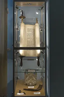 European Religious Landmark Stampe: Torah scroll in a display case