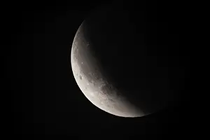 Evening City View Stampe: After a total lunar eclipse