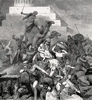 Tower Of Babel Stampe: Tower of Babel, confusing the language