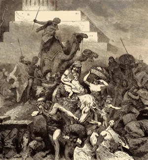 Tower Of Babel Stampe: Tower of Babel, confusing the language