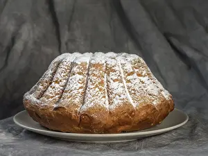 Traditional Easter Cake Stampe: Traditional Easter Cake over gray background