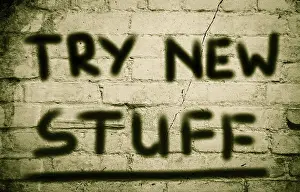 Symbolic Flight Image Stampe: Try New Stuff Concept