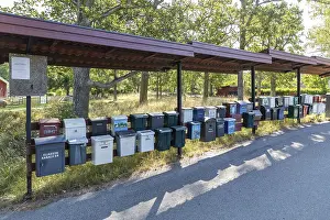 Kalmar County Landmarks Stampe: Typical mailboxes, even covered here