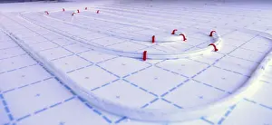 New House Construction Stampe: Underfloor heating in the shell