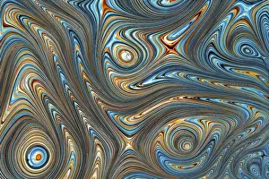Fractal Marble Texture Stampe: Unusual marble texture - computer-generated image