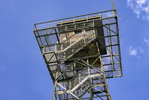 View From Observation Point Stampe: Upper part of an observation tower with viewing platform