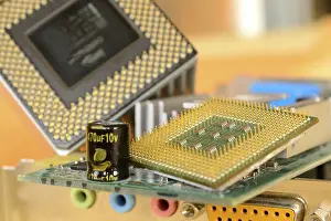 Electronic Circuitry Stampe: Various computer hardware - processor and plug-in cards