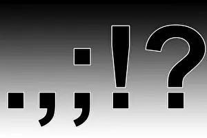 Alphabet Letters Stampe: Various punctuation marks
