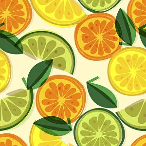 Bright Background Stampe: Vector bright background with lemon