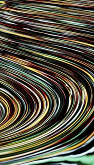 Abstract Computer Graphics Stampe: A vibrant 3D render featuring dynamic