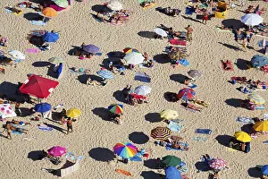 View From Above Portugal Stampe: View from above of anonymous crowd