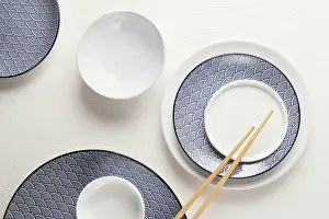 Elegant Tableware Stampe: Top view arrangement elegant tableware