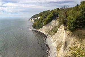 Northern Germany Beach Stampe: View of the chalk cliffs