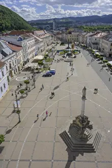 Deserted Historic Town Square Stampe: View from the clock tower to St