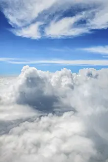 Cloudy Sky Aerial View Stampe: View over the clouds, cloudy sky