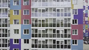 Beautiful City View Stampe: Top view of colored residential complex