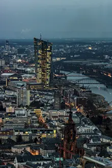 Modern Office Building Stampe: View of the ECB, the Kaiserdom