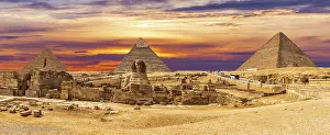 Stampe di Architettura Dell'antico Egitto Stampe: Print great sphinx giza pyramid complex