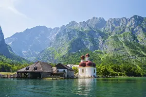 Upper Bavaria Tourist Attraction Stampe: View of the iconic St