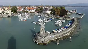 Fari Stampe: La vista dalla lanterna in Lindau.