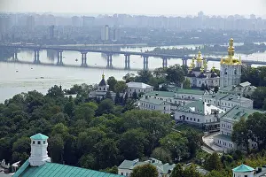 Kiev Cityscape Photography Stampe: View of the Lower Lavra Monastery Complex