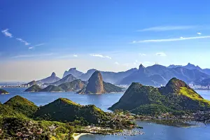 South American Cityscape Stampe: View from the top of the mountains