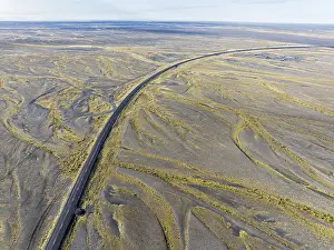 Iceland Ring Road Stampe: Top down view of the ringroad no