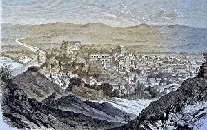 Black And White Drawings Italy Stampe: The view of Rome at the time of Caesar