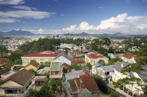 Southeast Asia Cityscape Stampe: View over the rooftops of Dalat