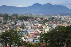 Southeast Asia Cityscape Stampe: View over the rooftops of Dalat