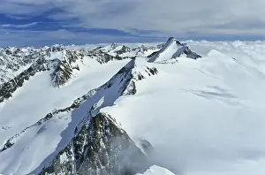 Winter Landscape Austria Stampe: View from the summit of Mt. Similaun