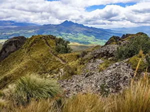 Pichincha Province Scenery Stampe: View from the summit of Pasochoa