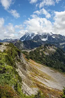 High Angle View Of Mountains Stampe: View from Table Mountain of Mt