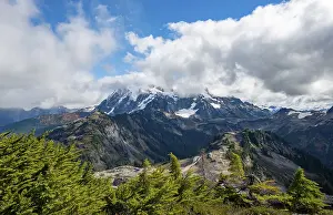 High Angle View Of Mountains Stampe: View from Table Mountain of Mt