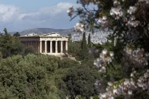 Athens Greece Tourism Stampe: View of the temple of Hephaestus