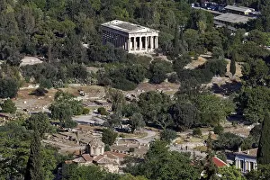 Athens Greece Landmark Stampe: View of the temple of Hephaestus